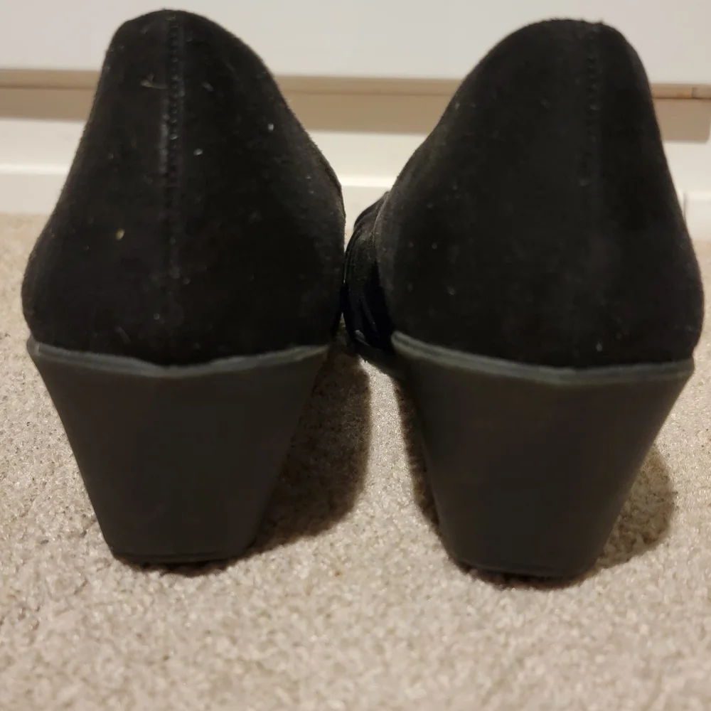 Dexflex Comfort Wedge Heels Black Size 8.5